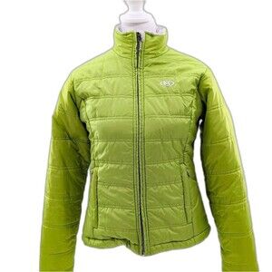 Marker Lime Green and Faux Fur Lined Ski Snowboarding Winter Jacket Size Small